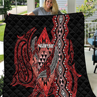 Aotearoa Iwi Ngapuhi Quilt NZ Maori Humpback Whale Taniko Motifs LT14 Red - Polynesian Pride