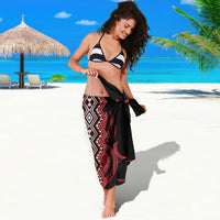 Aotearoa Iwi Ngapuhi Sarong NZ Maori Humpback Whale Taniko Motifs LT14 - Polynesian Pride