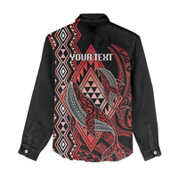 Aotearoa Iwi Ngapuhi Personalised Women Casual Shirt NZ Maori Humpback Whale Taniko Motifs LT14 - Polynesian Pride