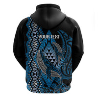 Aotearoa Iwi Ngati Porou Personalised Hoodie NZ Maori Humpback Whale Taniko Motifs LT14 - Polynesian Pride