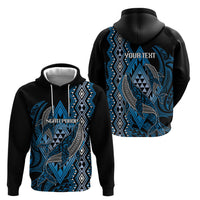Aotearoa Iwi Ngati Porou Personalised Hoodie NZ Maori Humpback Whale Taniko Motifs LT14 - Polynesian Pride