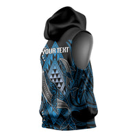 Aotearoa Iwi Ngati Porou Personalised Sleeveless Hoodie NZ Maori Humpback Whale Taniko Motifs LT14 - Polynesian Pride