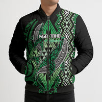 Aotearoa Iwi Ngai Tahu Personalised Bomber Puffer Jacket NZ Maori Humpback Whale Taniko Motifs LT14 - Polynesian Pride