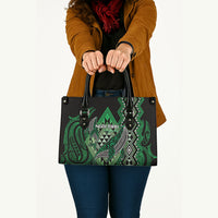 Aotearoa Iwi Ngai Tahu Leather Bag NZ Maori Humpback Whale Taniko Motifs LT14 - Polynesian Pride