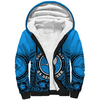 Personalised Yap Constitution Day Sherpa Hoodie FSM Seal Happy 24 December LT14 Unisex Blue - Polynesian Pride