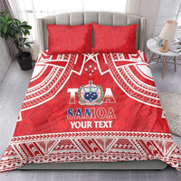Samoa Rugby Custom Bedding Set Toa Samoa Pacific Sporty Red - Polynesian Pride