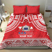 Samoa Rugby Custom Bedding Set Toa Samoa Pacific Sporty Red - Polynesian Pride