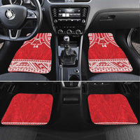 Samoa Rugby Custom Car Mats Toa Samoa Pacific Sporty Red - Polynesian Pride