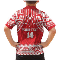 Samoa Rugby Custom Family Matching Mermaid Dress and Hawaiian Shirt Toa Samoa Pacific Sporty Red - Polynesian Pride
