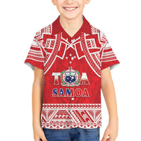 Samoa Rugby Custom Hawaiian Shirt Toa Samoa Pacific Sporty Red - Polynesian Pride