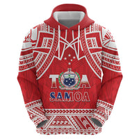 Samoa Rugby Custom Hoodie Toa Samoa Pacific Sporty Red - Polynesian Pride