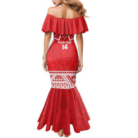 Samoa Rugby Custom Mermaid Dress Toa Samoa Pacific Sporty Red - Polynesian Pride