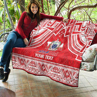 Samoa Rugby Custom Quilt Toa Samoa Pacific Sporty Red - Polynesian Pride