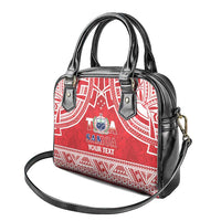 Samoa Rugby Custom Shoulder Handbag Toa Samoa Pacific Sporty Red - Polynesian Pride