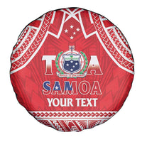 Samoa Rugby Custom Spare Tire Cover Toa Samoa Pacific Sporty Red - Polynesian Pride