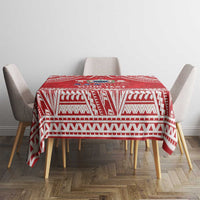 Samoa Rugby Custom Tablecloth Toa Samoa Pacific Sporty Red - Polynesian Pride