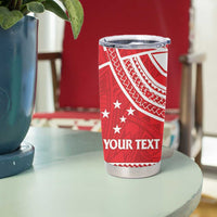 Samoa Rugby Custom Tumbler Cup Toa Samoa Pacific Sporty Red - Polynesian Pride