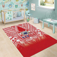 Toa Samoa Rugby Custom Area Rug Samoa mo Samoa Polynesian Pacific Red - Polynesian Pride