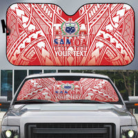 Toa Samoa Rugby Custom Auto Sun Shade Samoa mo Samoa Polynesian Pacific Red - Polynesian Pride
