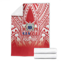 Toa Samoa Rugby Custom Blanket Samoa mo Samoa Polynesian Pacific Red - Polynesian Pride