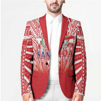 Toa Samoa Rugby Custom Blazer Samoa mo Samoa Polynesian Pacific Red - Polynesian Pride