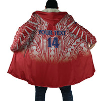 Toa Samoa Rugby Custom Cloak Samoa mo Samoa Polynesian Pacific Red - Polynesian Pride