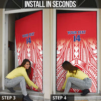 Toa Samoa Rugby Custom Door Cover Samoa mo Samoa Polynesian Pacific Red - Polynesian Pride