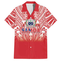 Toa Samoa Rugby Custom Family Matching Short Sleeve Bodycon Dress and Hawaiian Shirt Samoa mo Samoa Polynesian Pacific Red - Polynesian Pride