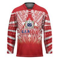 Toa Samoa Rugby Custom Hockey Jersey Samoa mo Samoa Polynesian Pacific Red - Polynesian Pride