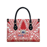 Toa Samoa Rugby Custom Leather Bag Samoa mo Samoa Polynesian Pacific Red - Polynesian Pride