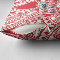 Toa Samoa Rugby Custom Pillow Cover Samoa mo Samoa Polynesian Pacific Red - Polynesian Pride