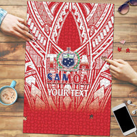 Toa Samoa Rugby Custom Puzzle Samoa mo Samoa Polynesian Pacific Red - Polynesian Pride