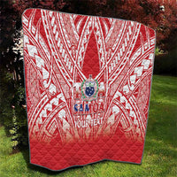 Toa Samoa Rugby Custom Quilt Samoa mo Samoa Polynesian Pacific Red - Polynesian Pride