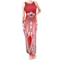 Toa Samoa Rugby Custom Tank Maxi Dress Samoa mo Samoa Polynesian Pacific Red - Polynesian Pride