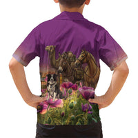 ANZAC Day Kid Hawaiian Shirt Lest We Forget The Animals Of War