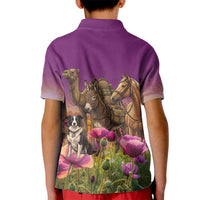 ANZAC Day Kid Polo Shirt Lest We Forget The Animals Of War