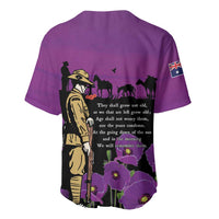 ANZAC Soldier and War Animals Baseball Jersey We Will Remember Them