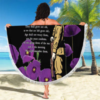 ANZAC Soldier and War Animals Beach Blanket We Will Remember Them