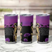 ANZAC Soldier and War Animals Tumbler Cup We Will Remember Them
