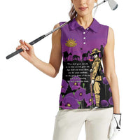 ANZAC Soldier and War Animals Women Sleeveless Polo Shirt We Will Remember Them