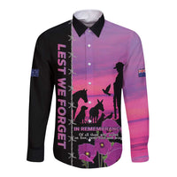 Personalised ANZAC War Animals Long Sleeve Button Shirt Lest We Forget Memorial