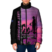 Personalised ANZAC War Animals Padded Jacket Lest We Forget Memorial