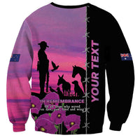 Personalised ANZAC War Animals Sweatshirt Lest We Forget Memorial