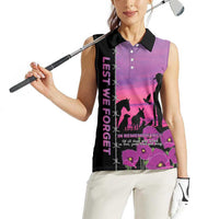 Personalised ANZAC War Animals Women Sleeveless Polo Shirt Lest We Forget Memorial
