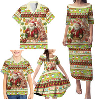 Hawaiian Santa Aloha Pineapple Christmas Family Matching Puletasi and Hawaiian Shirt Mele Kalikimaka LT15 - Polynesian Pride