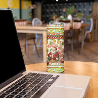 Hawaiian Santa Aloha Pineapple Christmas Skinny Tumbler Mele Kalikimaka - Polynesian Pride