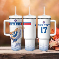 Iceland Basketball Custom Tumbler With Handle White Style