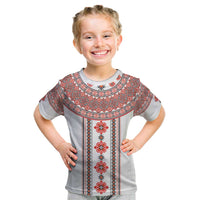 Bulgarian Embroidery Style Seamless Pattern Kid T Shirt