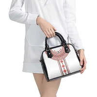 Bulgarian Embroidery Style Seamless Pattern Shoulder Handbag