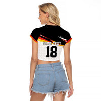 Custom Germany Football Raglan Cropped T Shirt Come On DFB-Team